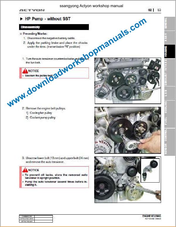 Ssangyong Actyon Workshop Repair Manual Gearbox Automatic